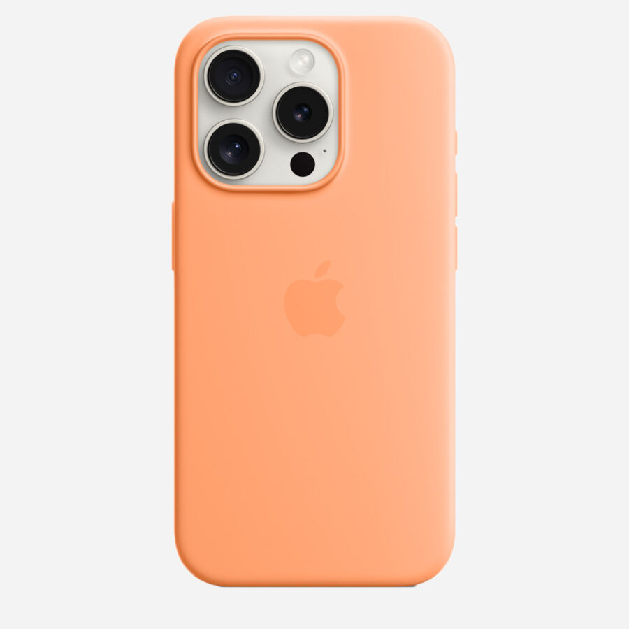 Iphone 15Pro Силиконов Калъф (Orange Sorbet)